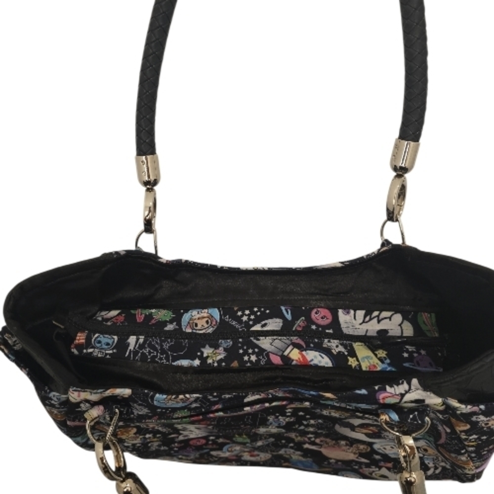 Black Unicorn Galaxy Space Themed Galactic Pony Custom Made Bag - Picture 6 of 13